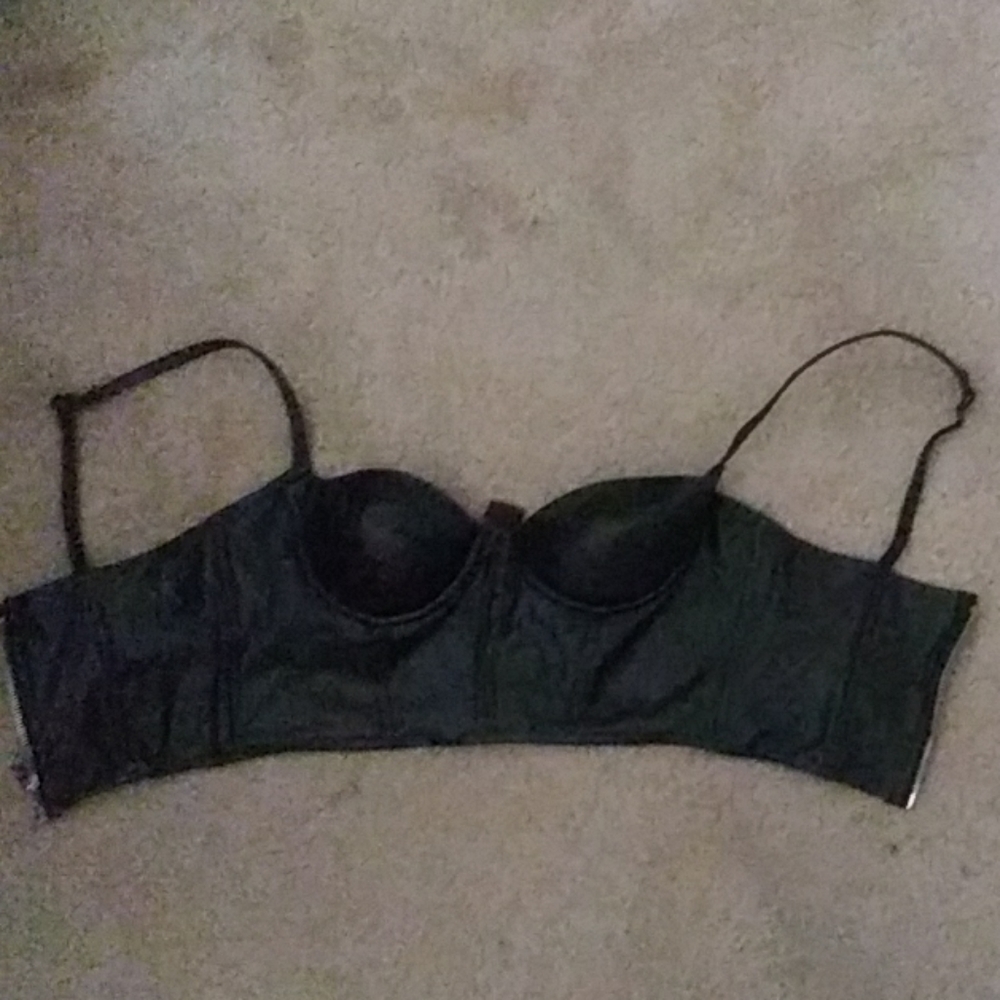 Leather corset top